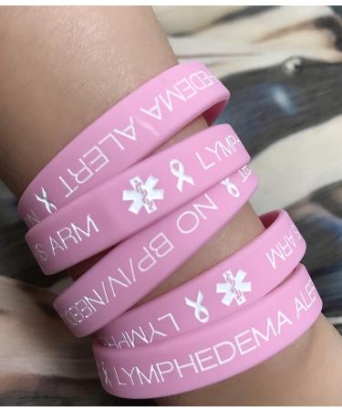 LinnaLove Medical Alert ID Bracelet - Silicone Wristbands for Lymphedema | Unisex Health Safety Wear - Buy Online on GoSupps.com