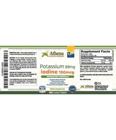 Potassium 99mg with Iodine 150mcg Supplement - Essential Mineral Blend for Overall Health - Buy Online on GoSupps.com