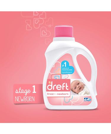 Dreft Stage 1 Newborn Hypoallergenic Baby Laundry Detergent - 64 Loads (Pack of 2) Natural & HE Friendly - Buy Online on GoSupps.com