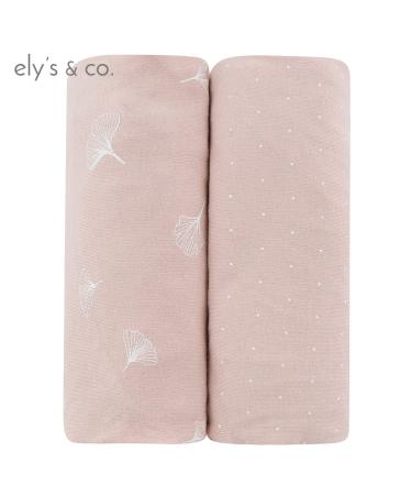Elys & Co. Pack N PlayPlayardPortable Crib Sheet 2-Pack - Combed  100% Jersey Cotton for Baby Girl  Rosewater Pink  Pin Dots & Gingko Leaves Pink  White - Buy Online on GoSupps.com