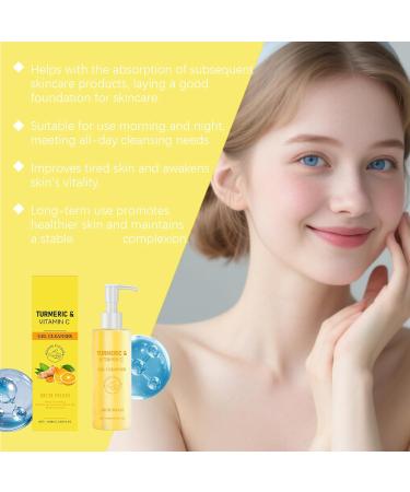 Yoelau Turmeric Facial Cleanser 100 ml moisturizing foaming facial wash for daily use light moisturizing gel gentle and safe formula for morning and evening 2 - Buy Online on GoSupps.com