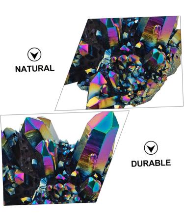 VILLCASE 6 Pcs Colorful Crystal Clusters Fish Decorations for Tank Druzy Geode Natural Stones Gem Display Colorfulx3pcs 3X3CMx3pcs - Buy Online on GoSupps.com