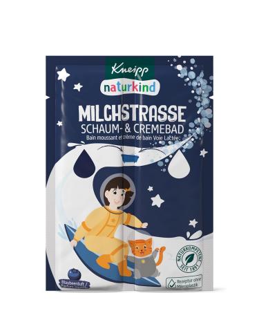 Kneipp Naturkind foam and cream bath Milky Way blueberry scent colour bath without microplastics