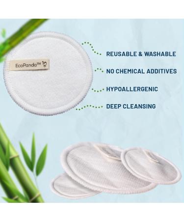 EcoPanda Slimming Pads - Reusable Bamboo Cotton Pads | Washable Zero Waste 18x | Sustainable Eco-Friendly Solutions - Buy Online on GoSupps.com