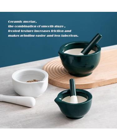 Premium Ceramic Mortar and Pestle - Pill Crusher & Spice Grinder for Adults Seniors & Pets | Fine Powder Grinding - Buy Online on GoSupps.com