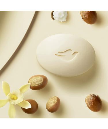 Dove Shea Butter Beauty Bar 3.75 oz 8 Bars Vanilla - Moisturizing Gentle Skin Cleanser for Soft Skin Care - More Moisturizing Than Bar Soap - Buy Online on GoSupps.com