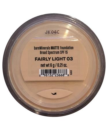 Bare Escentuals Bare Minerals Foundation Matte SPF 15 Fairly Light Large 0.21 Ounce
