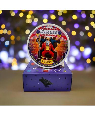  ODIN (ASGAARD CASINO) ARTISAN SHAVING SOAP - MADE IN UK - Grapefruit&Black Pepper&Vetiver - 7 BUTTERS - ALL NATURAL INGREDIENTS - Buy Online on GoSupps.com