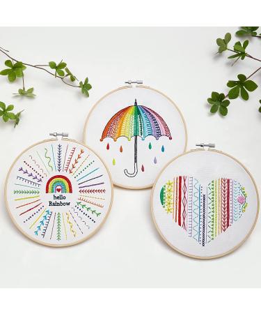 Embroidery Stitch Practice Kit for Beginners - Learn 37 Stitches with Hoops and Fabric Patterns - Buy Online on GoSupps.com
