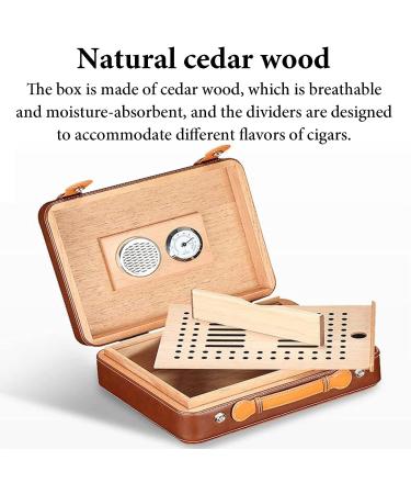Cigar Boxs Humidors Light Cigar Box Humidification Cigar Case Hand Stitched Woven Pattern Cigar Box - Buy Online on GoSupps.com