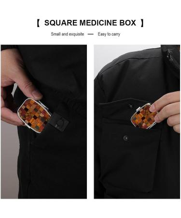 Portable African Style Patchwork Pill Box - 2 Compartment Decorative Medicine Organizer for Travel | International Shipping - Buy Online on GoSupps.com