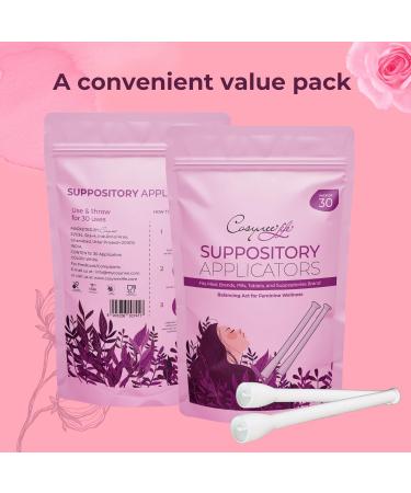 Cosynee Disposable Vaginal Suppository Applicator for Women | Easy-to-Use Fits Most Brands | Individually Wrapped | 30 Count - Buy Online on GoSupps.com