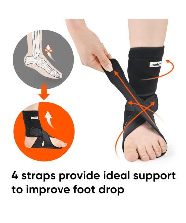 Drop Foot Brace - Adjustable AFO Ankle Brace for Walking | Stroke Recovery Support Comfortable & Breathable (Large/Right - Buy Online on GoSupps.com