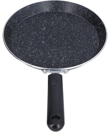 Frying Pan Kitchen Cookware Grill Pan 8in Frying Pan Flat Bottomed Pancake Pan Maifan Stone Frying Pan Induction Cooker Nonstick Flat Griddle Frying Skillet Pan for Omelette Tortillas(Gold) (Color : Black