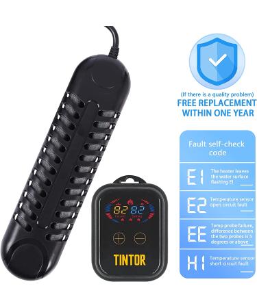 TINTOR Submersible Aquarium Heater 1200W | Double Tube Rapid Heating | LED Digital Controller | for 150-300gal Fish Tank - Buy Online on GoSupps.com