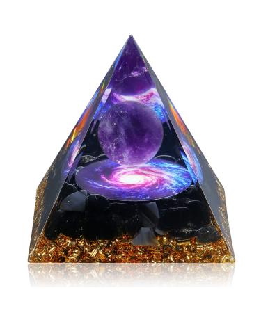 Hopeseed Orgone Pyramid for Positive Energy, Orgonite Amethyst&Obsidian Healing Crystal Pyramids for Reduce Stress Chakra Reiki Healing Meditation Attracts Lucky and Success Amethyst&obsidian-a - Buy Online on GoSupps.com
