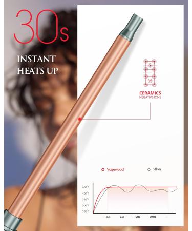 1/2 Inch Small Curling Iron - 13mm Tiny Curling Wand for Medium Long Hair | Ceramic Long Barrel LCD Display & Heat Glove for Perfect Tight Curls - Buy Online on GoSupps.com