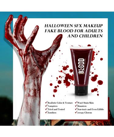 Immetee SFX Fake Blood Gel - 55g - Coagulated Stage Blood for Halloween & Special Effects Makeup - Buy Online on GoSupps.com