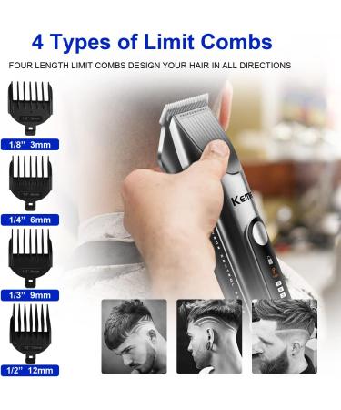 KEMEI Hair Clippers for Men Adjustable Blade Cordless Clipper Professional Barber Clippers Electric Clippers for Hair Cutting USB Rechargeable Wireless Haircut Clippers km-v310 - Buy Online on GoSupps.com