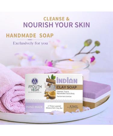 Handmade Clay Soap | Mineral-Rich Three-Layer Bar | Daily Use for Men & Women - Buy Online on GoSupps.com