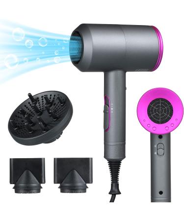 ZIEM Ionic Hair Dryer with 3 Nozzles Diffusers 3 Heat Settings & 2 Speed Hot/Cold Wind Quick Drying Blow Dryer Portable Hair Styling Tools for Home Salon Travel 110V-220V - Buy Online on GoSupps.com