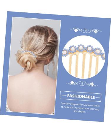 DOITOOL Rhinestone Hair Pin Rhinestone Hair Clips Womens Headpiece Rhinestone Headpieces for Women Rhinestone Side Comb Vintage Hair Accessories Girl Alloy Hair Comb Pearl Miss - Buy Online on GoSupps.com