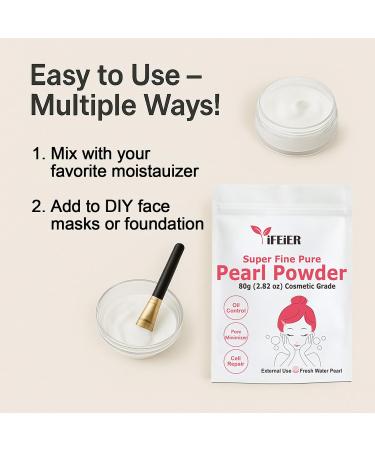 Pure Freshwater Pearl Powder for Skincare - 80g SuperFine Organic Powder for DIY Lotions Creams Serums & Face Masks - Buy Online on GoSupps.com