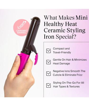 Eva NYC Healthy Heat Mini Hair Curler - 1.1-Inch Ceramic Hair Wand for Short & Long Hair Travel-Friendly Moondust - Shop Now - Buy Online on GoSupps.com