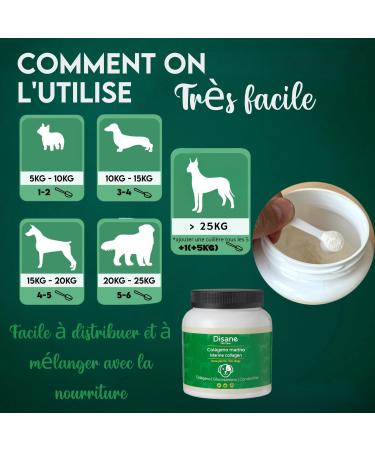 DISANE Marine Collagen Dogs | Natural Food Supplement for Dog Joint Care | Protects and Restores Bones and Joint Tissues | Chondroprotectors for Dogs - Buy Online on GoSupps.com