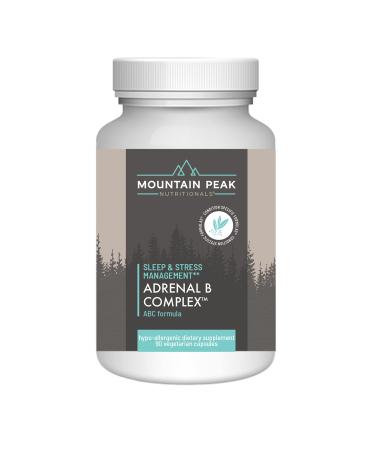 Mountain Peak Nutritionals Adrenal B Complex - Supports Endocrine & Nervous System Functions - Complete w/Vitamin B Vitamin C & Adaptogens - Hypoallergenic Dietary Supplement(90 Vegetarian Capsules)
