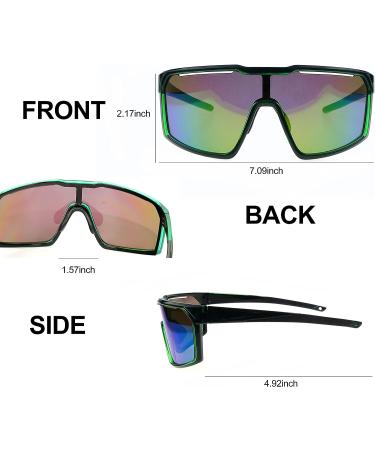 UV400 Lightweight Sports Sunglasses for Women Men - Green | Shop Now - Buy Online on GoSupps.com