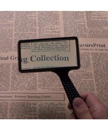 10x Rectangle Handheld Magnifier 10x Hd Glass 95 * 50mm Large Lens for Elderly Students Reading Small Prints Map Study Made in China - Buy Online on GoSupps.com