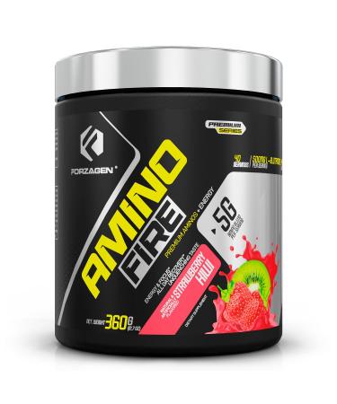 Forzagen Amino Fire | Essential Amino Energy Powder for Pre-Workout | BCAA Energy Boost & Muscle Recovery Drink Mix Enhance Focus & Concentration Dietary Supplement | Strawberry Kiwi 40 Servings