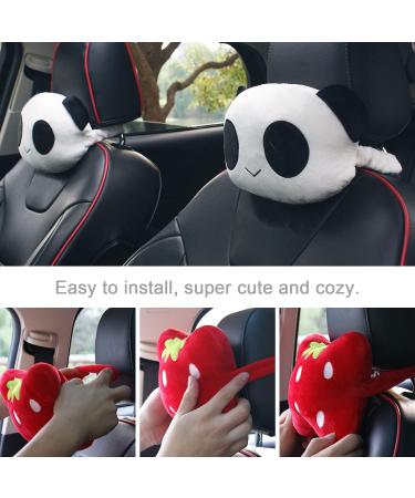 MissSoul 2Pcs Car Neck Headrest Pillow - Cute & Comfortable Panda Design for Driving - Buy Online on GoSupps.com