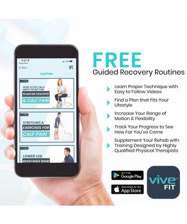 Vive Plantar Fasciitis Night Splint + Spike Ball - Orthopedic Leg Brace for Achilles Pain Relief - Black X-Large - Buy Online on GoSupps.com