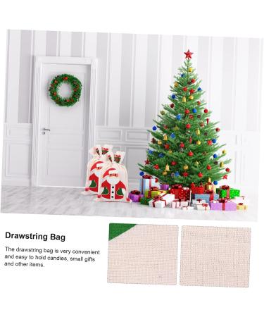 SEWOART 6pcs Pack Christmas Drawstring Bag Printing Cotton Bag 15x23cm Assorted Color 3 - Buy Online on GoSupps.com