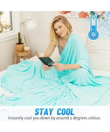Checker Pattern Cooling Blanket - Double Side Cooling Effect - Queen Size 90x90 - Green Checkered Design - Buy Online on GoSupps.com