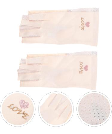 Exceart UV Nail Lamp Gloves - Cotton Finger Gloves for Women Manicure | UV Protection Hand Gloves in Flesh Color - Buy Online on GoSupps.com
