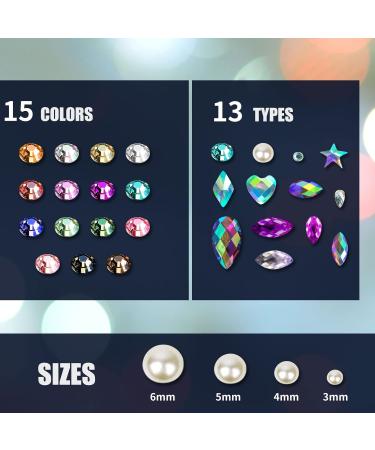 Buy Creatrill Face Jewels - 12 Sheets Assorted Gems & Rhinestones for Makeup & Crafts - Flatback Pearls & Stickers - International Shipping Available - Buy Online on GoSupps.com