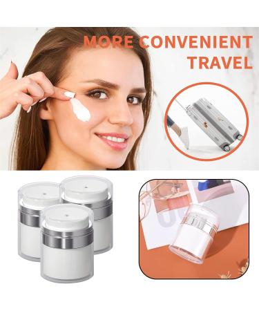 3Pcs Airless Pump Bottle Dispenser Container Airtight Containers Bottle Refillable Empty Bottles Moisturiser Pump Dispensertravel Bottles for Toiletries for Lotions Creams Makeup - Buy Online on GoSupps.com