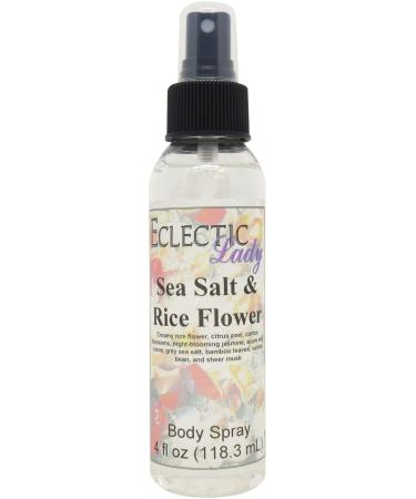 Sea Salt and Rice Flower Body Spray 4 ounces Body Mist for Women with Clean Light & Gentle Fragrance Long Lasting Perfume with Comforting Scent for Men & Women Cologne with Soft Subtle Aroma For 4 Fluid Ounces