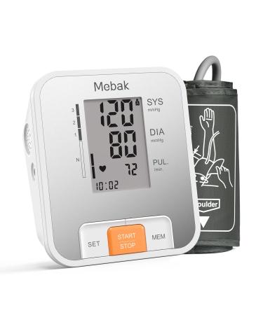 Blood Pressure Monitor, Mebak BP Machine Upper Arm Cuff,Automatic Digital High Blood Pressure Monitor for Home Use, Pulse Rate Monitoring