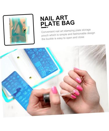 Nail Stencil Card Holder The Pet Steel Plate Hot Stamping Bag 14.5x10.5cm As Shown 1 - Buy Online on GoSupps.com