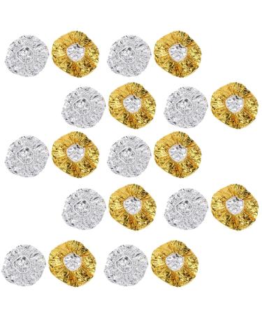 NUOBESTY Lot de 20 Bonnets en Aluminium R utilisables pour Soins Capillaires Couvre-chef Thermique en Feuille D'aluminium lastiques Adapt s pour Coloration et Profond des Cheveux 10