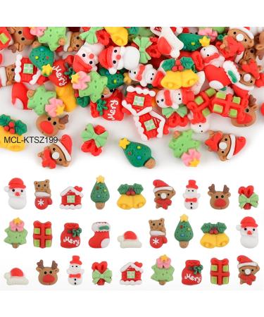 FEIlei 1Bag Resin Christmas Charms Christmas Flatback Decoration Ornaments for Nail Art Craft Making DIY Crafts - Buy Online on GoSupps.com