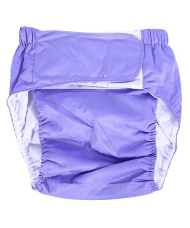 Nikou Adult Nappies - New Adult Washable Diaper Adjuatable Incontinent Care Cloth Diaper Breathable Nappy Pants Reusable Elderly Cloth Diaper Pants(Light Purple)