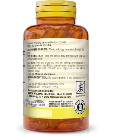 Mason Natural Flax Seed Oil 1000 mg Omega 3-6-9 - Healthy Heart and Immune System Supports Cardiovascular and Brain Health 100 Softgels (Pack of 3) - Buy Online on GoSupps.com