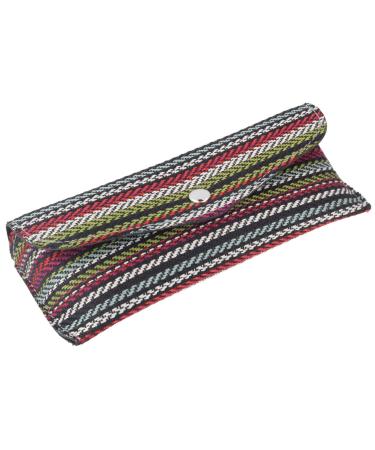 Stylish case "Sardinia Vibe" with fabric cover and snap fastener in green