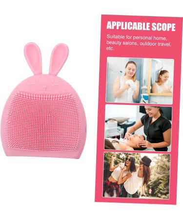  BIUDECO 4 Pieces Cleansing Brush Rabbit Ears Hand Massager Facial Cleansing Brush Facial Massager Facial Cleanser Detergent Miss Face Silica Gel - Buy Online on GoSupps.com
