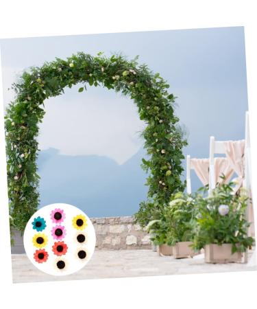 Zerodeko 10Pcs manual Accessories wooden bulk flower head artificial sunflower head wedding petal sunflower wreath decorate Ornament decorations crafts sunflower flower Colorful 6x6cm - Buy Online on GoSupps.com